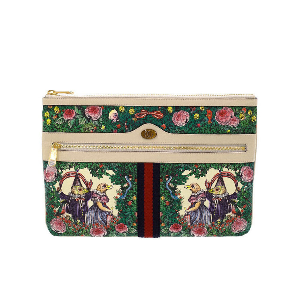 GUCCI Pouch Clutch Shoulder Bag Yuko Higuchi White